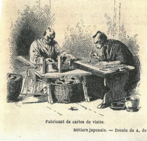 カルタ職人の作業