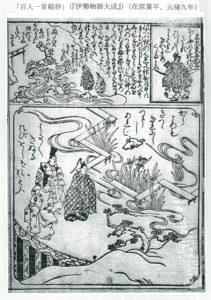 「百人一首絵抄」 （『伊勢物語大成』）  （在原業平朝臣、元禄九年）